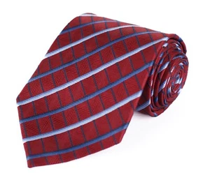 VTG Men’s Repp Tie Red Blue Campia Moda 100% SILK 60” L x 3.75”W - Picture 1 of 6