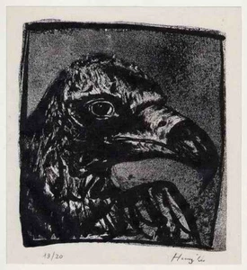 ADLER im PORTRÄIT - Max HUNZIKER - Handsign. Handätzung des SCHWEIZERs - Picture 1 of 1