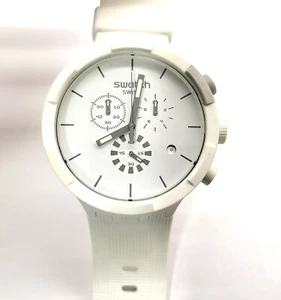 Swatch Big Bold chrono 2020 - SB02W400 - Chequered White - Usato - Foto 1 di 3