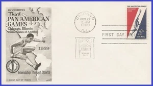 USA6 #C56 U/A FLEETWOOD FDC Juegos Panamericanos - Imagen 1 de 1