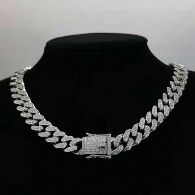 Cadenas de Titanium® en Plata 925 Para Hombre Mujer Unisex Cadena Cubana Joyería Foto 1 de 4