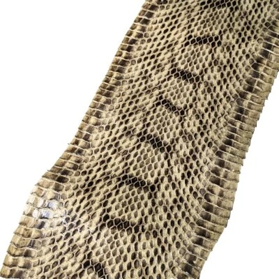 Asia Snake Skin Hide Leather Diamond Snakeskin Craft Supply Patent Cream  - Image 1 of 4