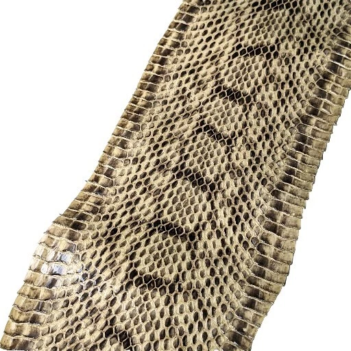 Asia Snake Skin Hide Leather Diamond Snakeskin Craft Supply Patent Cream  - Image 1 of 4