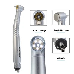 LANJING Dental LED Self Power High Speed Handpiece 4Hole Air Turbine E-Generator - Imagen 1 de 15