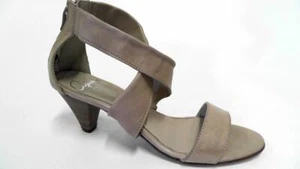 Aqua Damen Chunk Knöchelriemen Sandalen Schuhgröße 10 M taupe Leder einfarbig 2 1/2" - Bild 1 von 5