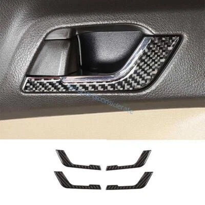 For Toyota Highlander 2008-2012 2013 Real Carbon Fiber Inner Door Handle Cover - Image 1 of 4