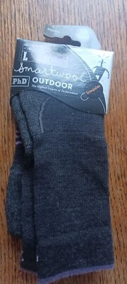 Meias Smartwool Phd Outdoor grande LG L tripulação lã merino preta feminina  - Imagem 1 de 3