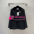 Temperament Velvet Patchwork Double Breasted Double-Sided Woolen Suit Jacke