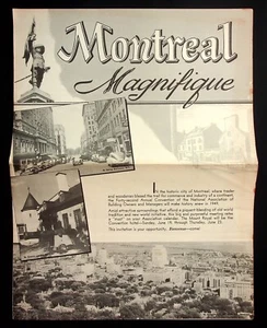 Montreal Magnifique Canada Travel Brochure Booklet 1940s Building Owners History - Picture 1 of 6