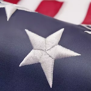 Bandiera americana ricamata stelle 3x5 piedi grandi bandiere statunitensi resistenti cucite - Foto 1 di 9