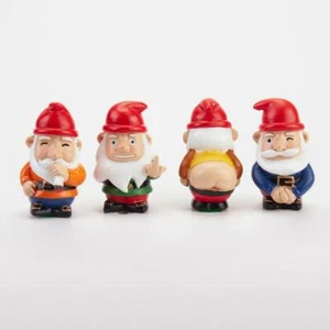 Gift Republic Novelty Mini Naughty Garden Gnomes Ornament Set Funny Design Gift - Picture 1 of 2
