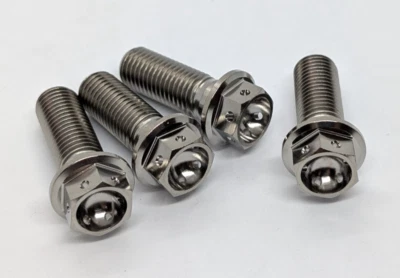 Yamaha R1 Titanium drilled front brake caliper bolt kit 98-03 Ti race spec YZF - Image 1 of 4