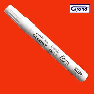 GRAND WHITE PERMANENT CAR TYRE TIRE METAL PAINT PEN OIL BASED MARKER WATERPROOF - Picture 1 of 6