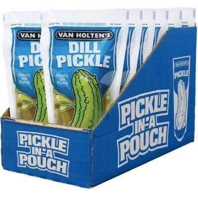 VAN HOLTEN'S Van Holtens Pickles - Jumbo Dill Pickle-In-A-Pouch - 12 Pack