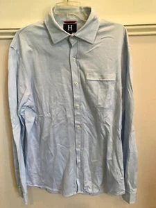 Camisa de manga larga Hilfiger para hombre azul claro con botones talla XL Usada en excelente condición - Imagen 1 de 2