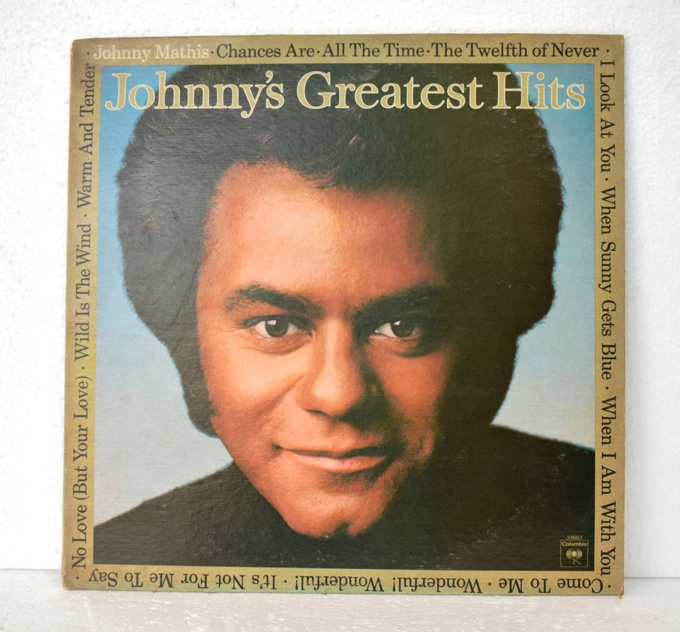 Vintage Columbia Records Johnny Mathis Johnny'S Greatest Hits Vinyl Record - Image 1 of 4