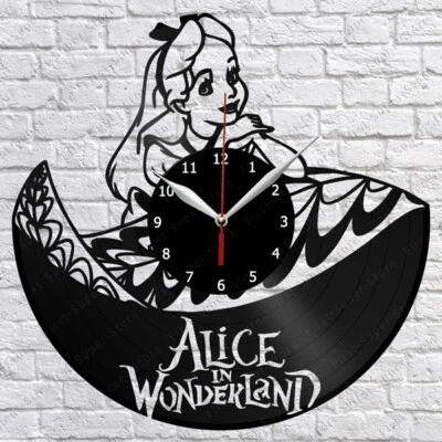 Alice in Wonderland Vinyl Record Wall Clock Art Decor Original Gift  1925 - Image 1 of 4