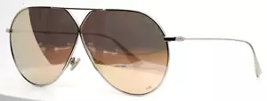 CHRISTIAN DIOR DiorStellaire3 010SQ Silver Unisex Aviator Gold Mirror Sunglasses - Picture 1 of 15
