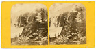 STEREO Paysage de montagne, glacier à identifier, circa 1870 Vintage stereo card