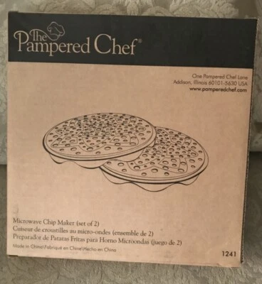 PAMPERED CHEF Microwave Potato Chip maker  set 2 #1241 NIB - Image 1 of 3