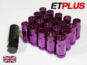 Purple GT50 Wheel Nuts x 20 12x1.25 Fits Subaru Impreza Blobeye Bugeye P1 - Picture 1 of 1