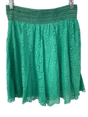 Falda Angie Aqua de Encaje para Mujer Mediana Pull On Cintura Elástica Forrada Verde Boho NUEVA Foto 1 de 4