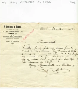 Paris III ème 16 Rue Dupetit Thouars - Costumiers de l'Opéra Théâtres Bals 1922 - Bild 1 von 1