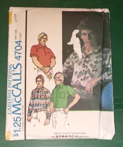 Carefree Patterns from McCall's 4704 Men's Shirt Wardrobe Size Large 42-44 - New - Picture 1 of 4