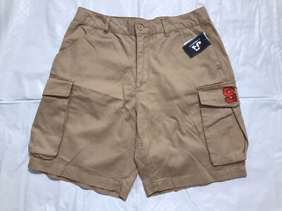 J-America Syracuse Orange Cargo Shorts Mens Size Medium Khaki Cotton NWT - Image 1 of 4