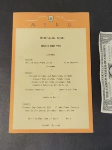 1941 Vintage PRR Menü Pennsylvania Farmer Pacific Coast Tour Eisenbahn - Bild 1 von 5