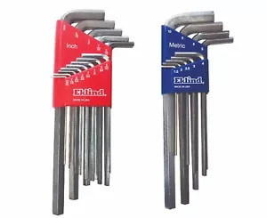 Eklind Hex Wrench Key Set 22pc Bright Finish Metric 1.5-10 SAE .05-3/8 USA 11222 - Picture 1 of 7