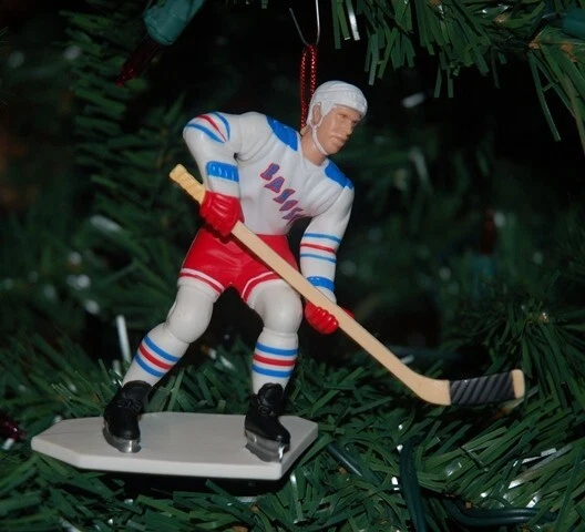 Brian Leetch New York Rangers Hockey Christmas Tree Ornament 4"  White Jersey - Image 1 of 1
