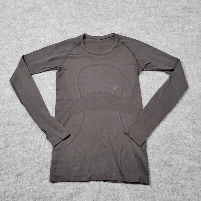 Camisa Lululemon Mujer 6 Negra Pullover Activo Elastizada Manga Larga Correr LEER* A1 Foto 1 de 4