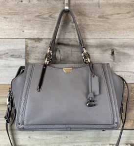 Coach Dreamer In Heather Grey Mixed Leather 33094 Small Satchel Crossbody - Picture 1 of 19