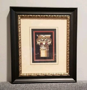 Corinthian Column Capital Architectural Detail Matted Framed Art Print - Picture 1 of 6