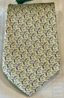 Галстук галстук унисекс Vineyard Vines шелк розовый фламинго желтый - Изображение 1 из 4