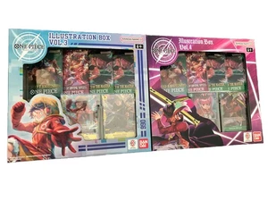 Bandai One Piece Trading Card Game: Scatola Illustrazione Volume 3 + 4 PACCHETTO - Foto 1 di 4