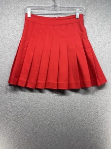 Love Tree Womens Skirt Size S Red Mini Short Pleated Zip Polyester China - Picture 1 of 9