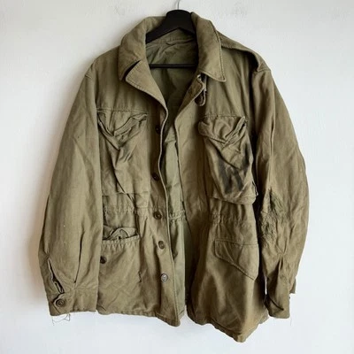 WWII M43 Field Jacket Stenciled POW Prisoner Of War Named - Image 1 of 4