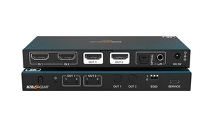 Conmutador de matriz BZBGEAR 2x2 8K UHD HDMI 2.1/descalado automático/desincrustación de audio - Imagen 1 de 10