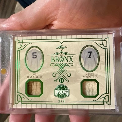 2025 Leaf Bronx Legacy Bronx 2 Dual Jersey Mantle & DiMaggio/4 #B2-10 - Image 1 of 4