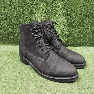 Thursday Captain Stiefel mattschwarz Cap Toe Stiefeletten Schnürstiefel Damen 10,5 - Bild 1 von 9