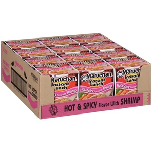 Maruchan Instant Lunch Hot & Spicy Shrimp Ramen 2.25oz Pack of 12 - Picture 1 of 1