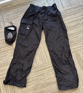 Sierra Designs Youth Black Hiking Outdoor Pants Rain Wind Cinch Ankle Medium - Picture 1 of 9