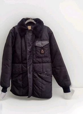 RefrigiWear 绝缘夹克黑色冬季外套可拆卸连帽男式 S 码 — 第 1/4 张图片