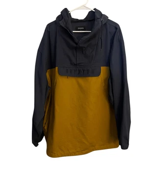 Brixton Mens Navy Blue Mustard Yellow Long Sleeve Breton Anorak Jacket 2XL - Image 1 of 4