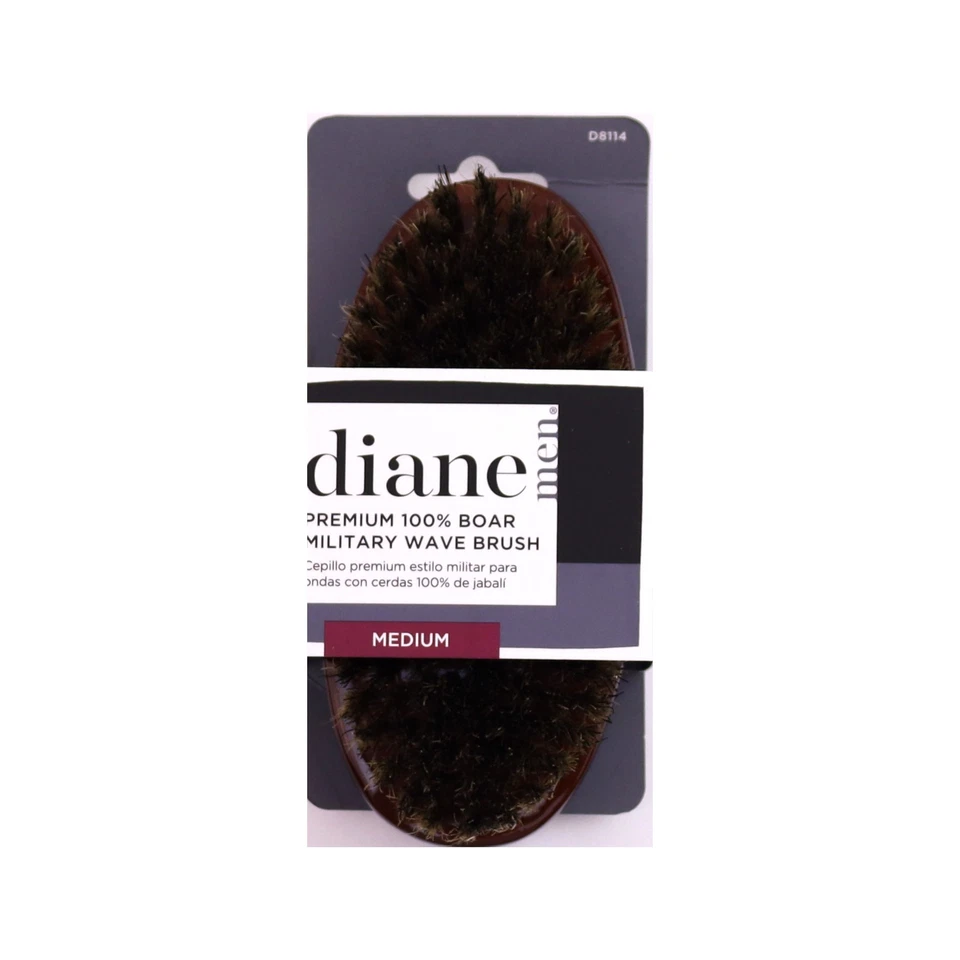 Diane Medium Boar Bristle Military Brush Black - Imagem 1 de 1