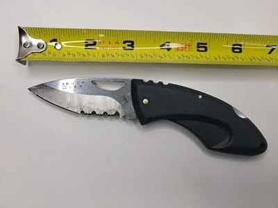 Buck 433 Juno Lockback Combination Edge Blade Folding Pocket Knife USA - Image 1 of 4