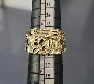 Nugget Ring 14 Karat vergoldet Größe 7, Hüfte Modeschmuck, Trödel Schublade  - Bild 1 von 5