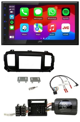 JVC Bluetooth 2DIN Lenkrad DAB USB Autoradio für Toyota Proace Citroen Jumpy ab - Bild 1 von 4